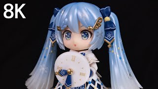 8K Nendoroid Snow Miku Glowing Snow Ver2021 figure unboxing [upl. by Judie]