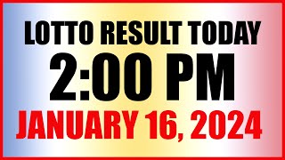 Lotto Result Today 2pm January 16 2024 Swertres Ez2 Pcso [upl. by Lyrret]