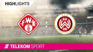 Würzburger Kickers – SV Wehen Wiesbaden Spieltag 6 1819  Telekom Sport [upl. by Werdn418]