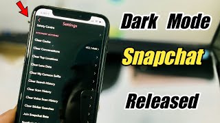 Snapchat Dark Mode Released  OFFICIALLY [upl. by Salbu994]