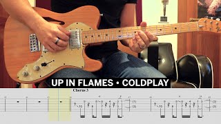 Up In Flames Coldplay Cover • Guitar Tab • Tutorial • Lesson [upl. by Aileduab551]