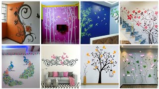 Flower Wall Painting  3D Wall Painting  Wall Painting Design Ideas  Painting Flower Design [upl. by Loria]