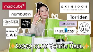 💚2000 OLIVE YOUNG HAULUNBOXING💚 Part 1  SerumsAmpoules Toners Cleansers HairBody [upl. by Ultima]