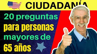 2024  Examen de Ciudadanía Americana para MAYORES DE 65 AÑOS Las 20 Preguntas en Español [upl. by Willa161]