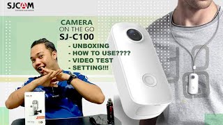 UNBOXING SJCAM C100  1080P HD Webcam Mini Camera WIFI Magnetic Waterproof Shell Action Camera [upl. by Ytsenoh]