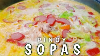 PINOY SOPAS  FILIPINO CHICKEN MACARONI SOPAS [upl. by Quita]