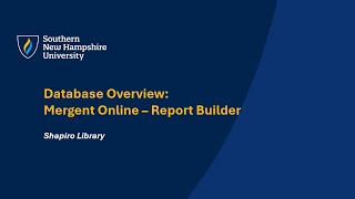 Mergent Online Report Builder Custom Reports [upl. by Adnohryt]