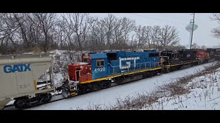 MUST SEE AWESOME CONSIST TRUDGING THROUGH THE SNOW [upl. by Aciretal]