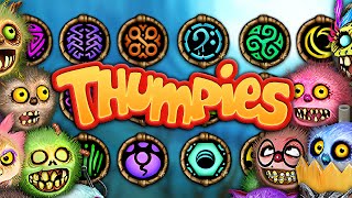 All Level Themes Thumpies Elements amp References  Thumpies Game My Singing Monsters [upl. by Jamnes411]