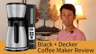 Black and Decker 12 Cup Thermal Carafe Coffee Maker Review [upl. by Brooking]