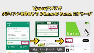 VpassアプリからVポイントをSuicaにチャージする方法（Vpassアプリ→Vポイントアプリ→Suicaアプリ） [upl. by Egedan]