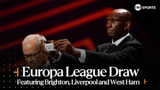 UEFA Europa League 202324 Group Stage Draw Brighton Liverpool West Ham and more [upl. by Linad]