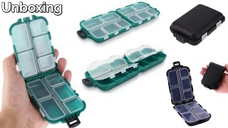 10 Compartments Fishing Lure Boxes  Bait Storage Case  Tackle Trays Hooks Organizer [upl. by Smitty]