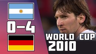 Argentina 0  4 Germany  World Cup 2010 [upl. by Lait761]