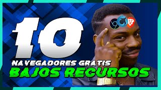 🏆 Los 10 MEJORES NAVEGADORES para PC sin discusión ✅ Bajos Recursos [upl. by Adnohsek]