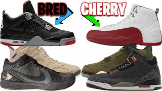 AIR JORDAN 4 BRED REIMAGINED 2024 JORDAN 12 CHERRY JORDAN 6 GORETEX KOBE 4 BLACK MAMBA  MORE [upl. by Mickelson]