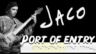 Weather Report Jaco Pastorius  Port of Entry Accurate Bass Tabs And Tutorial  By ChamisBass [upl. by Rothwell]