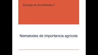 Nematodes de interés agrícola [upl. by Anomis]