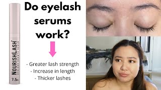 Eyelash Serum BEFORE and AFTER  Nourishlash Review 2021 [upl. by Yenruoj865]