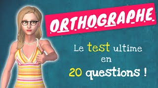 DÉFI DORTHOGRAPHE en Français  le test ultime en 20 questions [upl. by Seel]