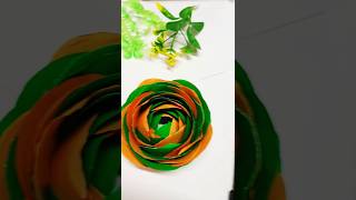 diy easy paper flower making  paper flower craft  independenceday shorts [upl. by Ynafetse]