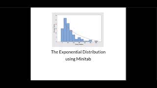 Exponential Distribution using Minitab [upl. by Analad373]