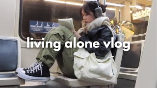 uni vlog 🎧🧸🎀 very productive days grwm in person classes solo dates being alone etc [upl. by Oiralednac733]