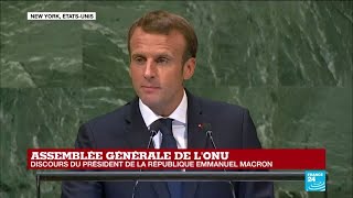 REPLAY  Discours dEmmanuel Macron à lAssemblée générale de lONU [upl. by Eppillihp]