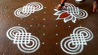 Gokulastami simple padi kolam66 Krishna janmashtami mugguluKrishna jayanti kolam Super rangoli [upl. by Ynez]