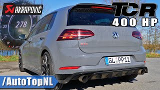 400HP VW Golf GTI TCR MK75  100200 POV AUTOBAHN amp AKRAPOVIC SOUND by AutoTopNL [upl. by Caesar650]