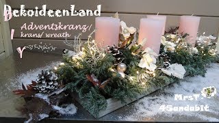 DIYWeihnachtsdeko Adventskranz Rosétönen  Stacheldrahtpflanze I Christmas wreath DekoideenLand [upl. by Abil]