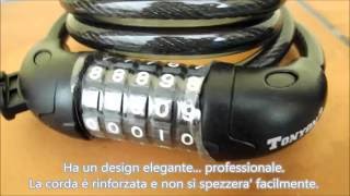 Lucchetto per bici motorino moto cancello con serratura password Foneso [upl. by Rumilly593]