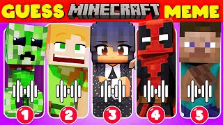 Guess Minecraft Animated Songs and Memes  Ultimate Minecraft Movie Quiz DeadpoolWednesday Warden [upl. by Nnaira830]