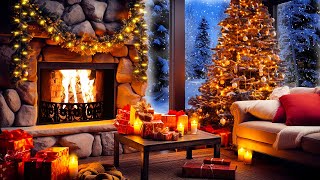 Christmas Ambience Music Fireplace 🎄🎅 Relaxing Christmas Music For Stress Relief 🎁 Christmas Music [upl. by Annirok]