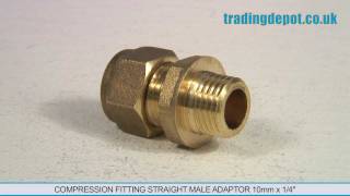 TRADING DEPOT Compression Fitting Straight Male Adaptor 10mm x 14 Part no CFI30210X14 [upl. by Bamford]