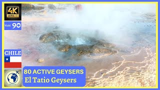 80 ACTIVE GEYSERS  El Tatio Geysers Chile Travel Wtravel 4K [upl. by Stone993]