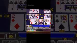 Wow 4 Aces Low Kicker casino casinogames poker gamble videopoker [upl. by Eadmund]