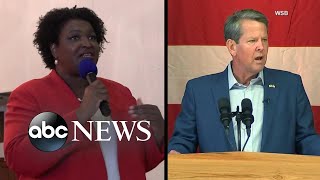 Georgia Gov Brian Kemp and Stacey Abrams trade attacks in highstakes debate l GMA [upl. by Atled649]