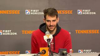 Tennessee G Santiago Vescovi Reacts to Vols’ BigTime Win Over LSU in Knoxville [upl. by Asli]