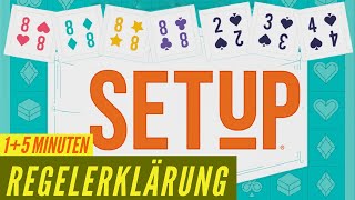 SETUP Regeln Anleitung  deutsch Brettspiel  Legespiel  Regelvideo [upl. by Celene]