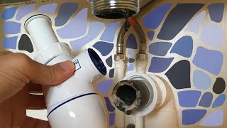 Comment Poser un Siphon avec Joints Intégrés pour Lavabo  Facilité et Étanchéité Assurées [upl. by Saihttam518]