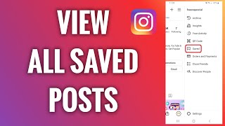 How To View All Your Saved Posts On Instagram [upl. by Occir307]