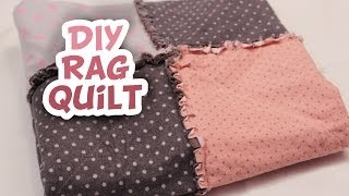 Flannel Rag Style Baby Quilt  How to EASY DIY  Whitney Sews [upl. by Atileda262]