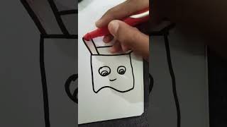 Easy drawing of pouch 👝poucheasydrawingshortvideo shortsfeed colors falakkunjactivity drawing [upl. by Borman357]