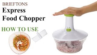 Brieftons Express Food Chopper How to Use [upl. by Llecrup]