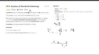 April 30 2024 LeetCode daily 1915 Number of Wonderful Substrings  Python solution explained [upl. by Othella916]