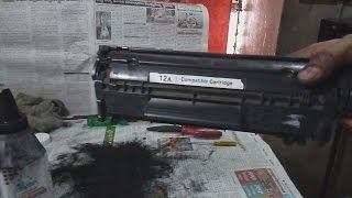 12a toner cartridge refilling [upl. by Gladwin]