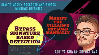 Backdoor modification techniques  How to modify villains payload to bypass windows defender [upl. by Ymmit626]