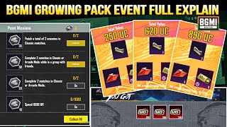 BGMI NEW GROWING PACK EVENT FULL EXPLAIN  WHICH GROWING PACK BEST  UC BACK OR NOT [upl. by Still]