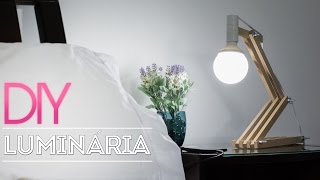 DIY  Luminária de madeira  Aprenda a fazer [upl. by Aicemed304]